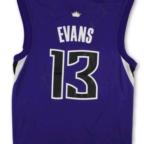 ADIDAS NBA Sacramento Kings Tyreke Evans #13 Purple Basketball Jersey - Picture 2 of 4
